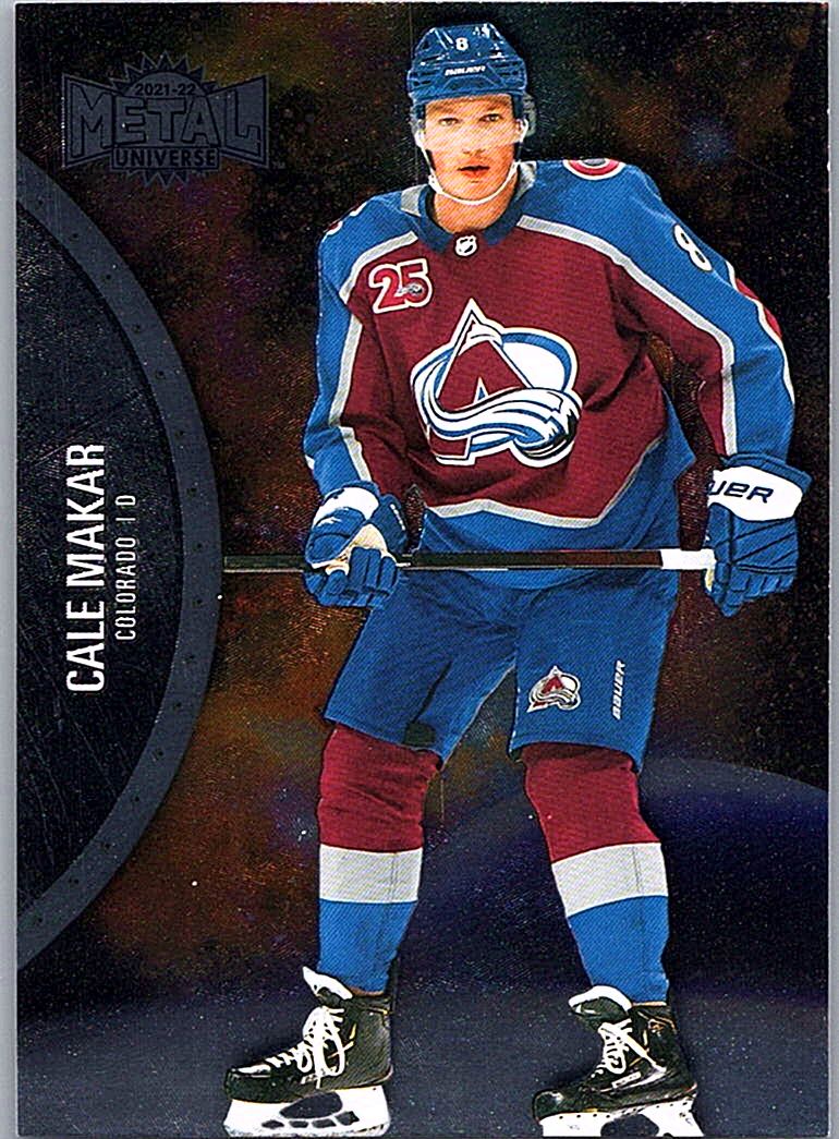 2021-22 SkyBox Metal Universe Cale Makar #45 front
