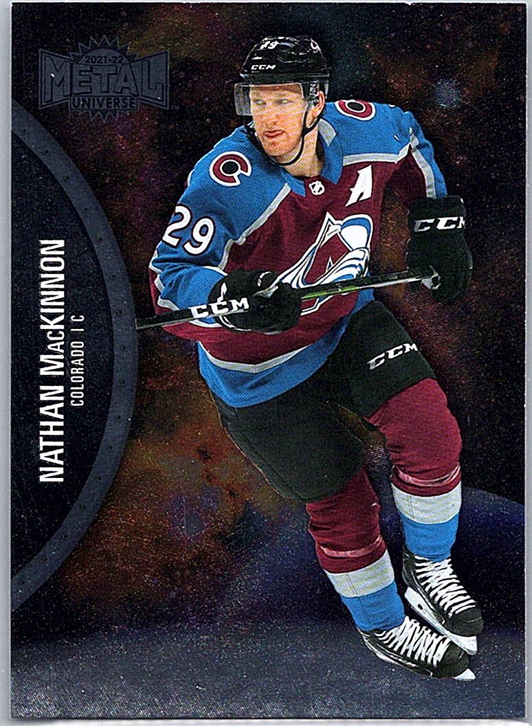 2021-22 SkyBox Metal Universe Nathan MacKinnon #75 front