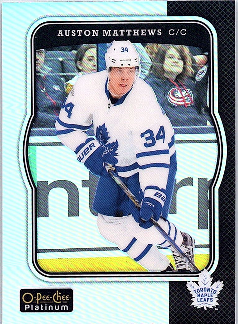 2017-18 O-Pee-Chee Platinum - Retro-Rainbow Auston Matthews #R-1 front