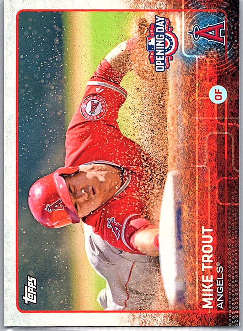 2015 Topps Opening Day Mike Trout #77 front