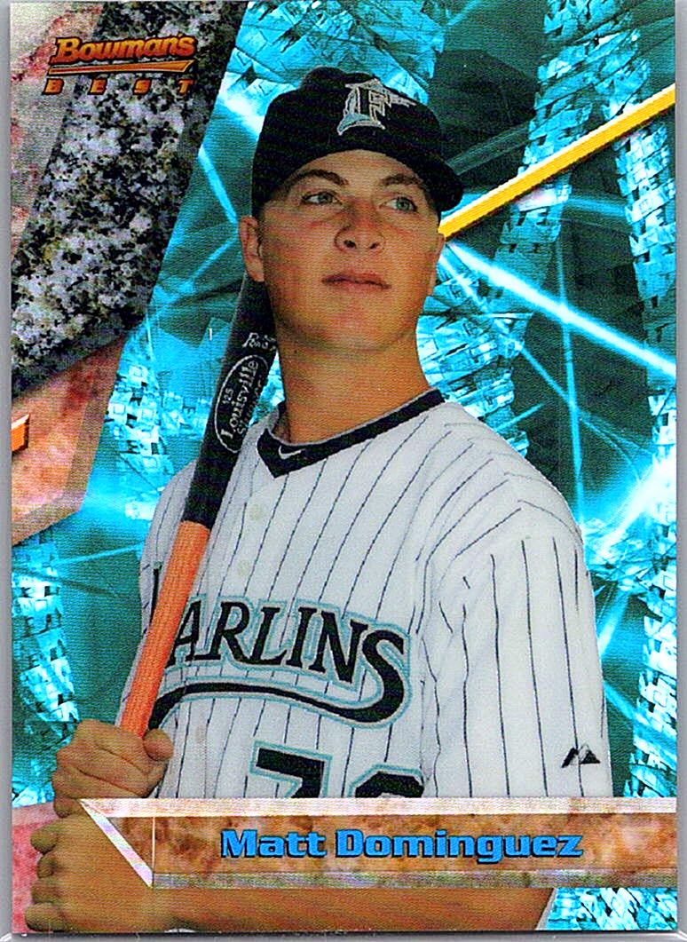 2011 Bowman - Bowman's Best Prospects Refractors Matt Dominguez #BBP24 SN99 front