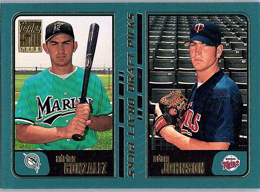 2001 Topps Adrian Gonzalez / Adam Johnson #352 front