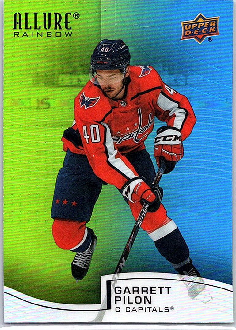 2021-22 Upper Deck Allure - Rainbow Green-Blue Garrett Pilon #R-10 SN299 front