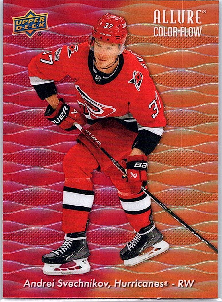 2023-24 Upper Deck Allure - Color Flow Red-Orange Andrei Svechnikov #CF-6 front