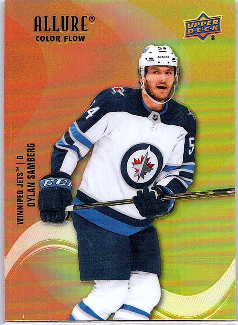 2022-23 Upper Deck Allure - Color Flow Orange-Yellow Dylan Samberg #SF-28 front