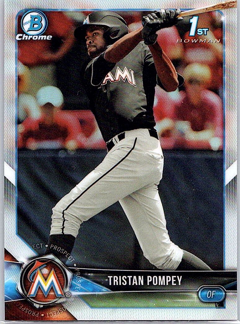 2018 Bowman Draft - Chrome Refractors Tristan Pompey #BDC-129 front