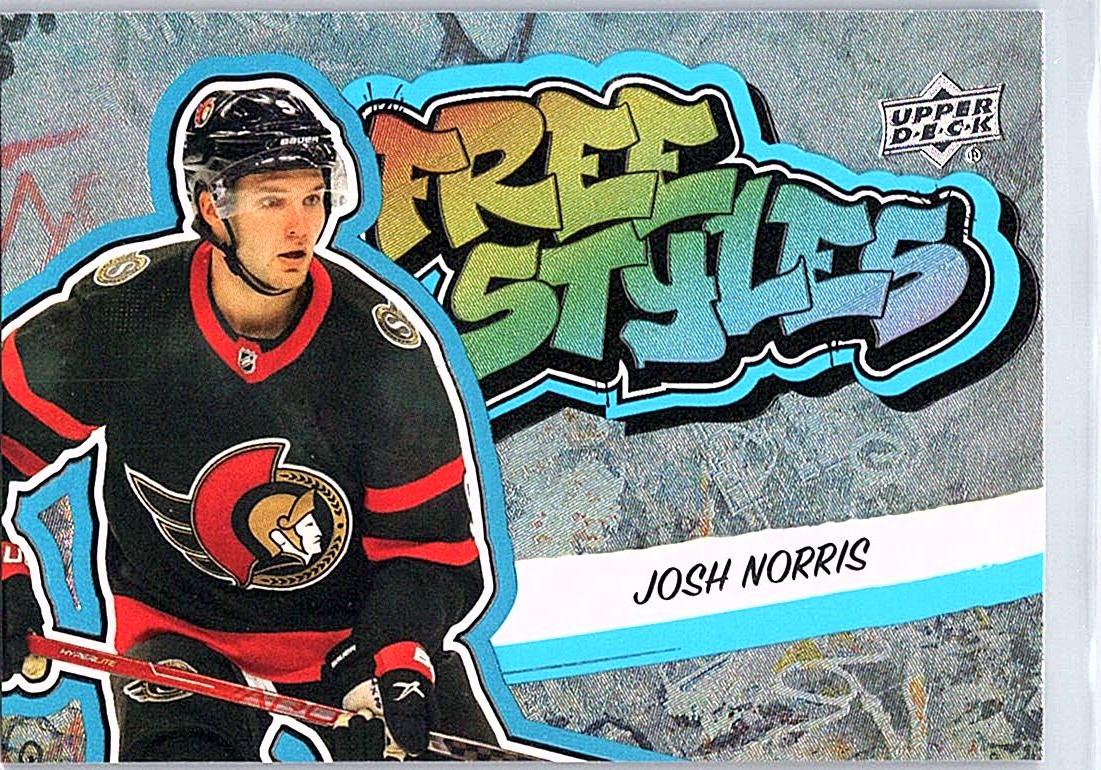 2022-23 Upper Deck - Freestyles Blue Josh Norris #FS-13 front