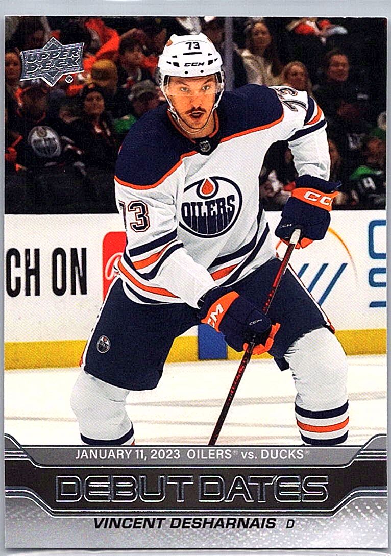 2023-24 Upper Deck - Debut Dates Vincent Desharnais #DD-9 front