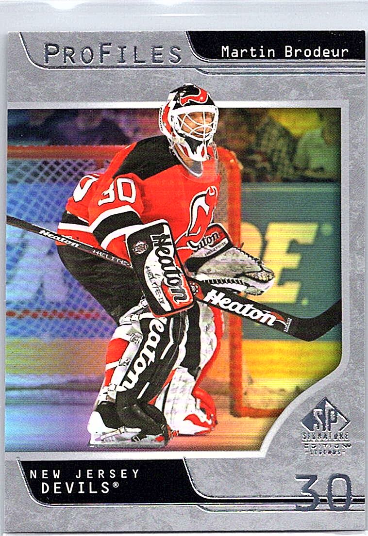 2020-21 SP Signature Edition Legends - Profiles Martin Brodeur #P-9 front