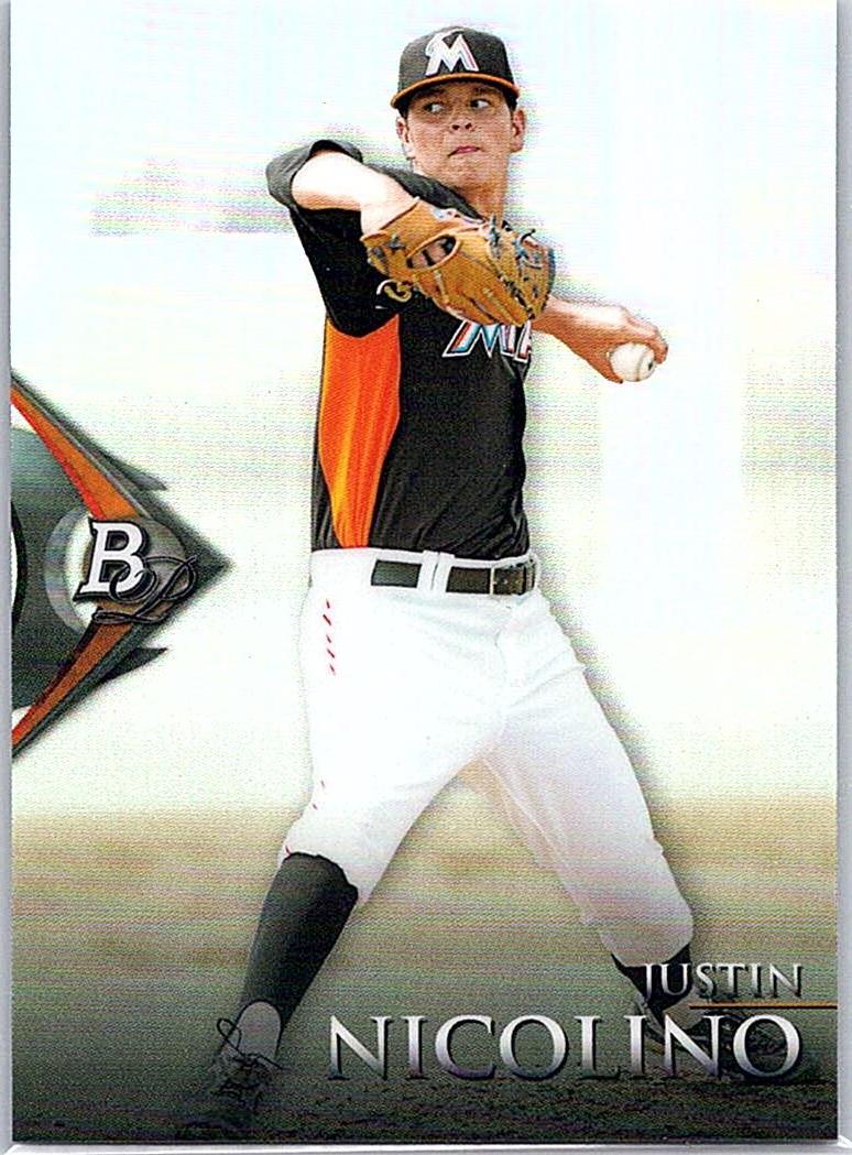 2014 Bowman Platinum - Prospects Justin Nicolino #BPP32 front