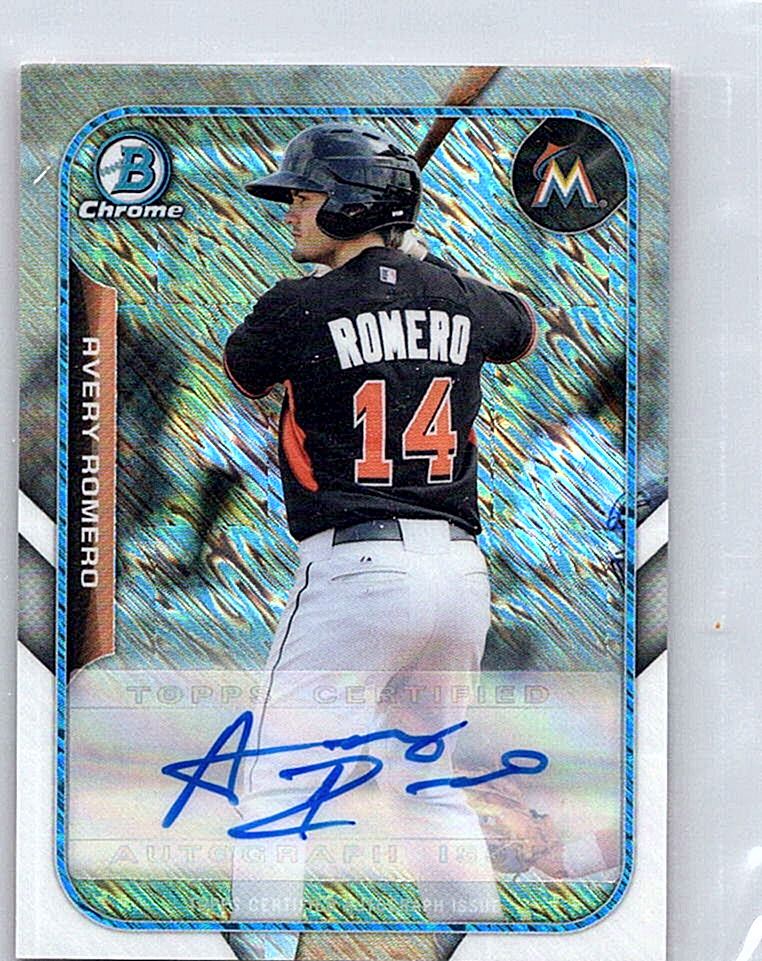 2015 Bowman - The Farm's Finest Minis Autographs Avery Romero #FFM-ARO AU front