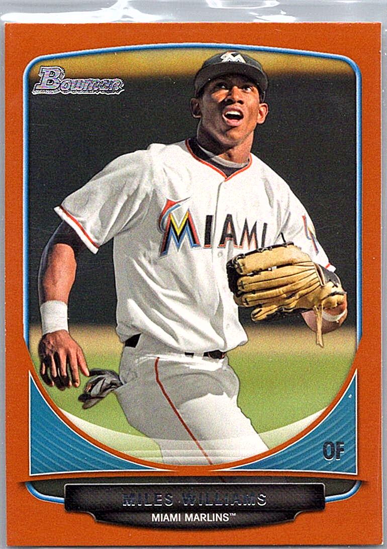 2013 Bowman Draft Picks & Prospects - Draft Picks Orange Miles Williams #BDPP84 SN250 front