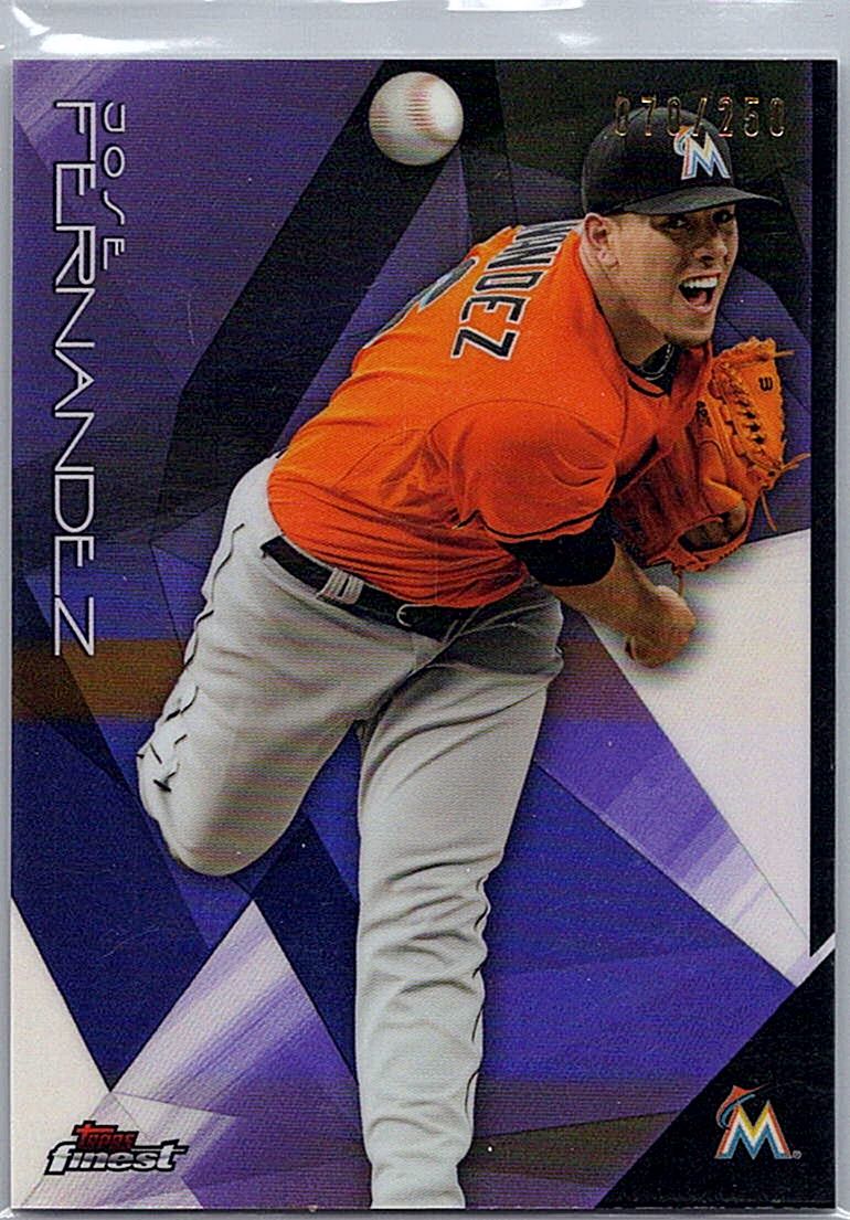 2015 Finest - Purple Refractor Jose Fernandez #31 SN250 front