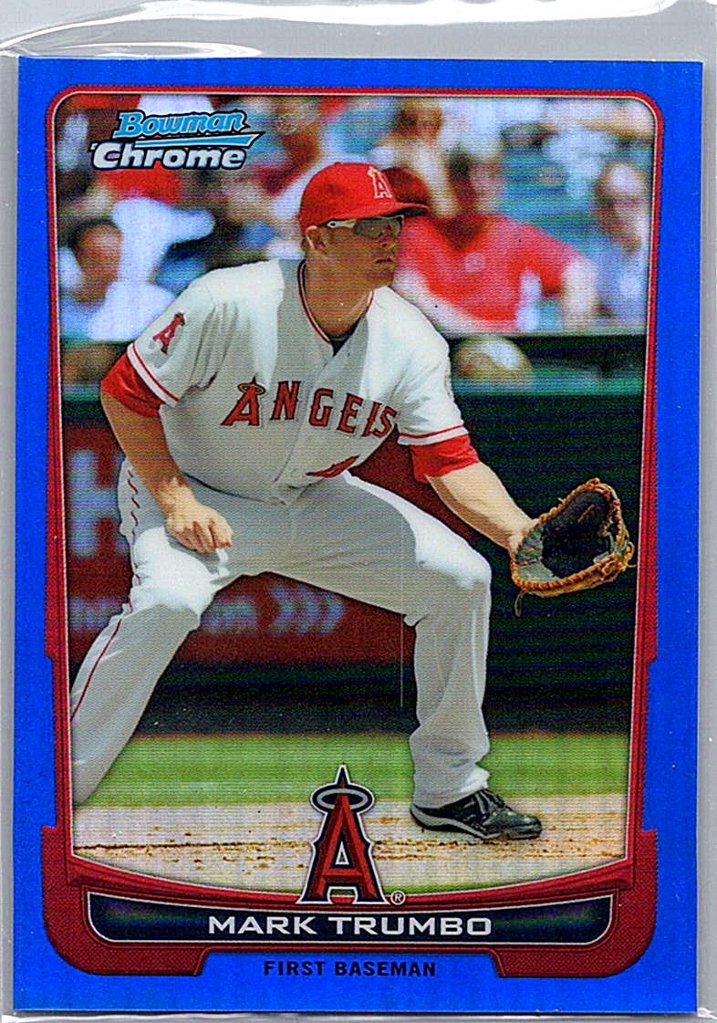 2012 Bowman Chrome - Blue Refractors Mark Trumbo #139 SN250 front