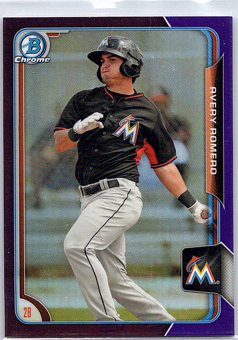 2015 Bowman - Prospects Purple Avery Romero #BP79 SN250 front