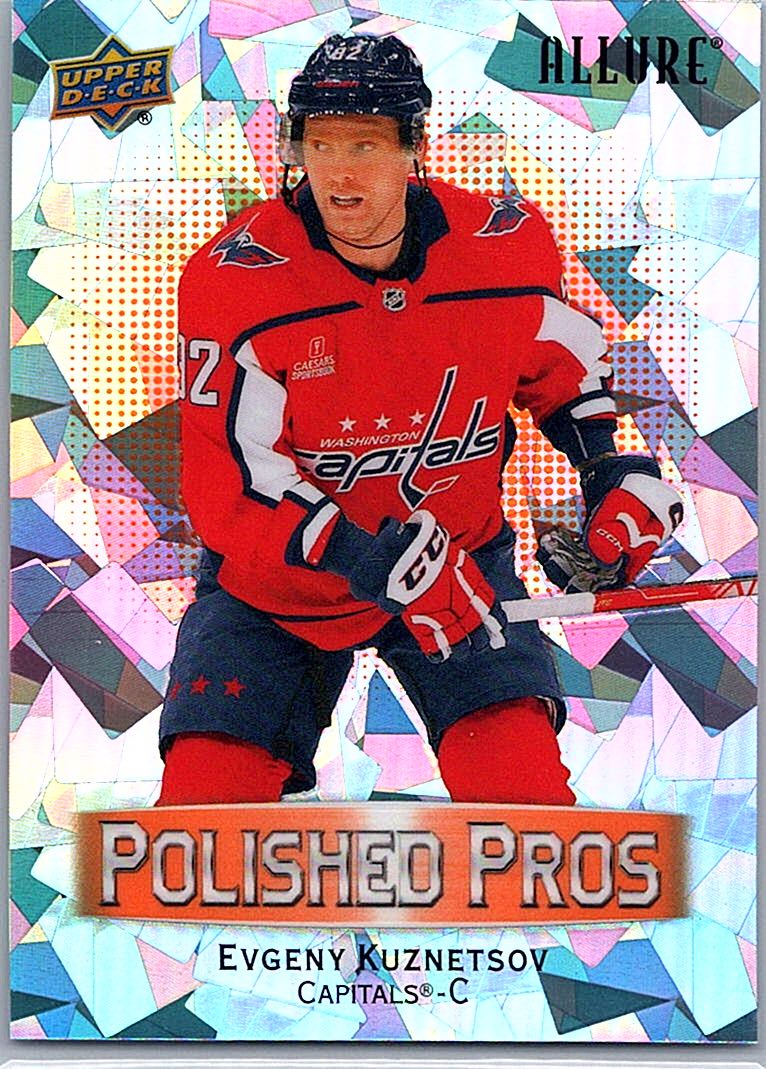 2023-24 Upper Deck Allure - Polished Pros Orange Evgeny Kuznetsov #PP-19 SN399 front