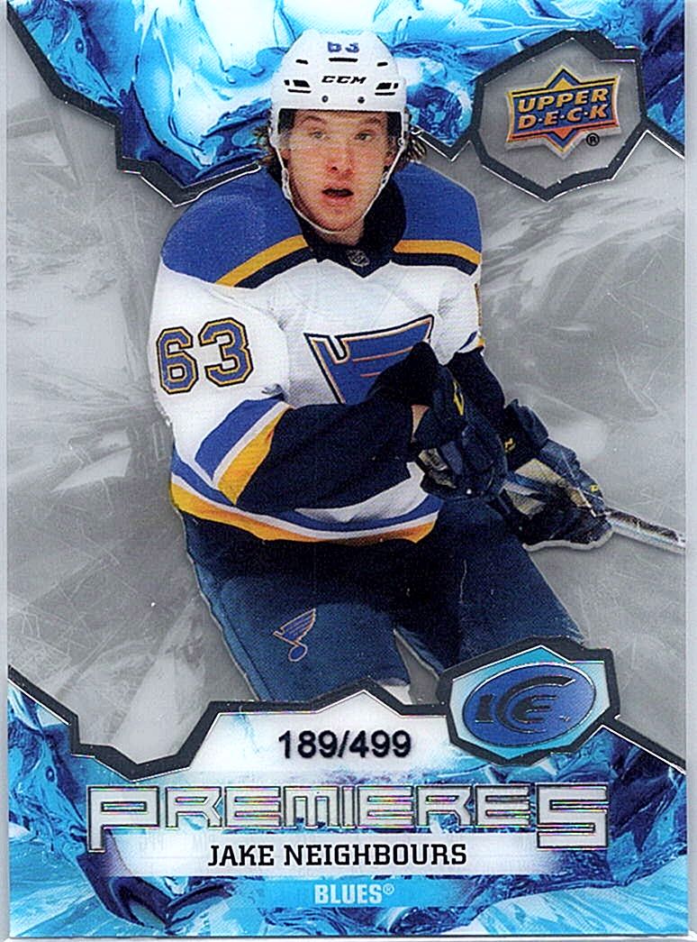 2021-22 Upper Deck Ice Jake Neighbours #221 RC, SN499 front