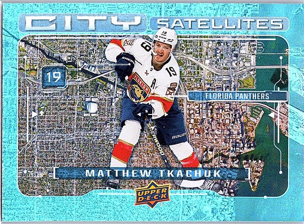 2024-25 Upper Deck - City Satellites Matthew Tkachuk #CS-19 front