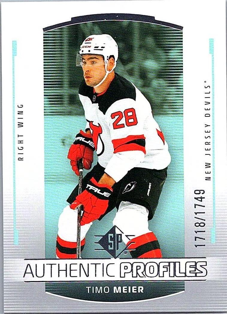 2025-26 SP - Authentic Profiles Timo Meier #AP-10 SN1749 front