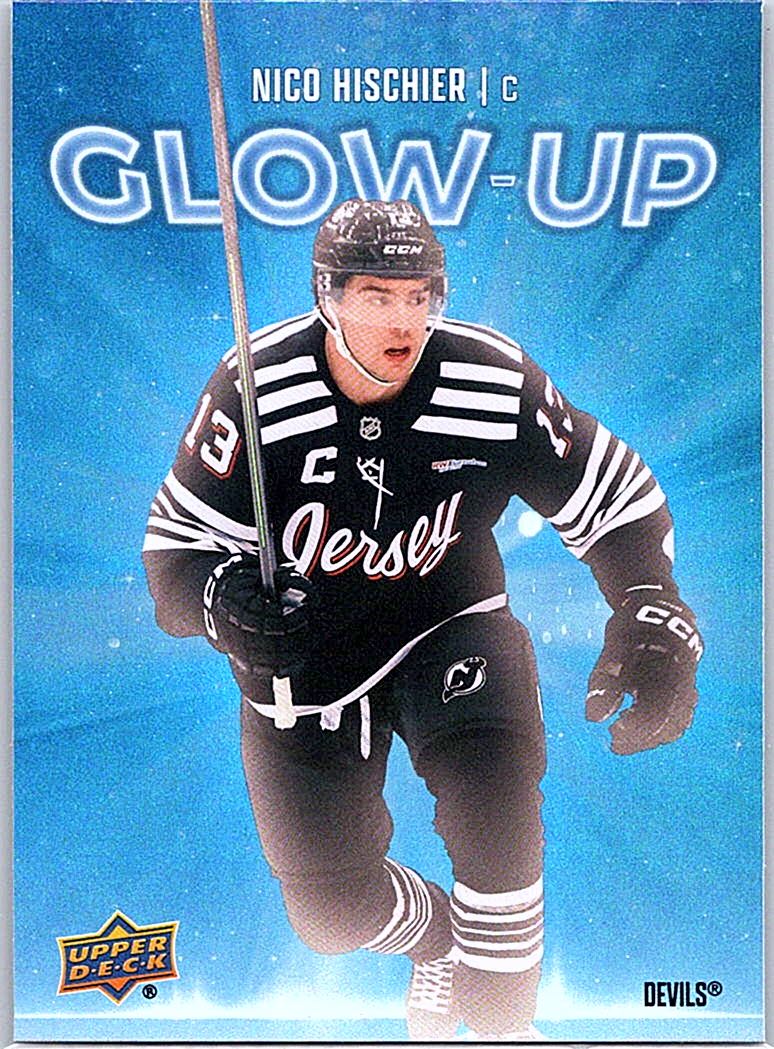 2025-26 Upper Deck - Glow-Up Nico Hischier #GU-6 front