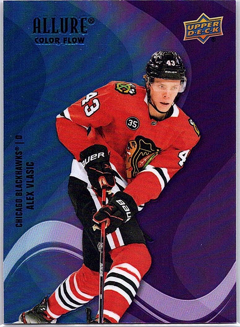 2022-23 Upper Deck Allure - Color Flow Blue-Purple Alex Vlasic #SF-7 front