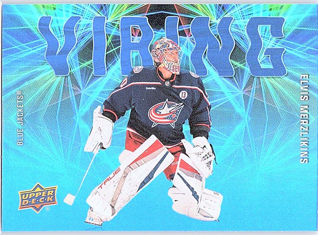 2025-26 Upper Deck - Vibing Elvis Merzlikins #VB-28 front