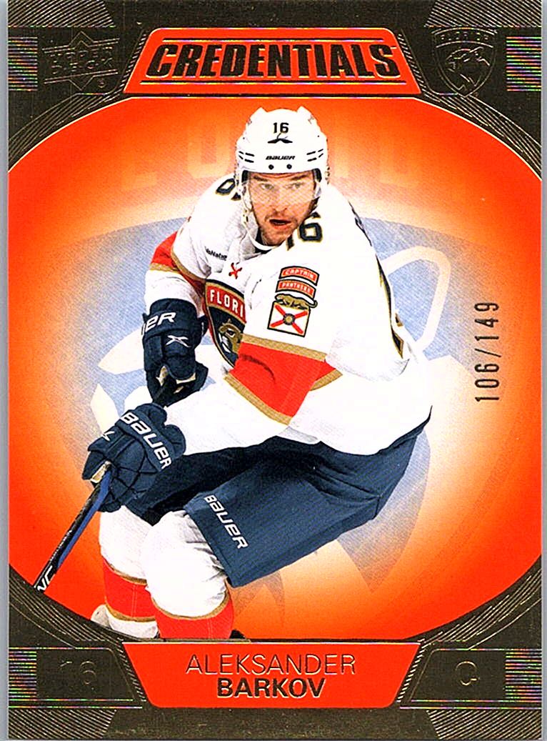 2022-23 Upper Deck Credentials - Orange Aleksander Barkov #36 SN149 front
