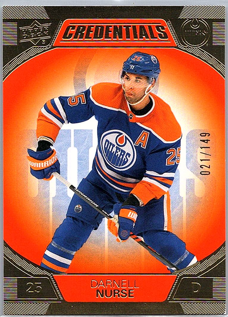 2022-23 Upper Deck Credentials - Orange Darnell Nurse #35 SN149 front