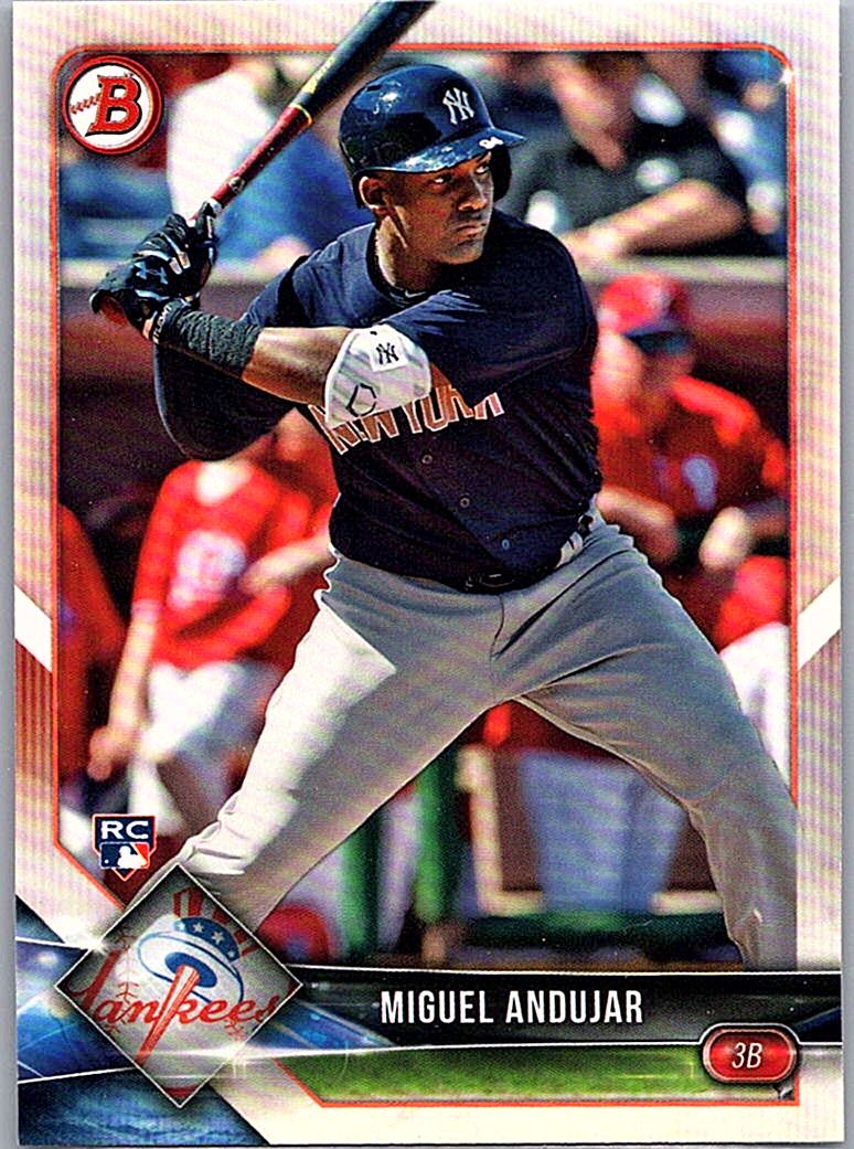 2018 Bowman Miguel Andujar #75 RC front