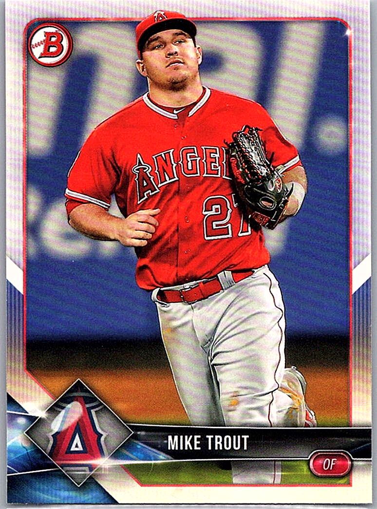 2018 Bowman Mike Trout #1 front