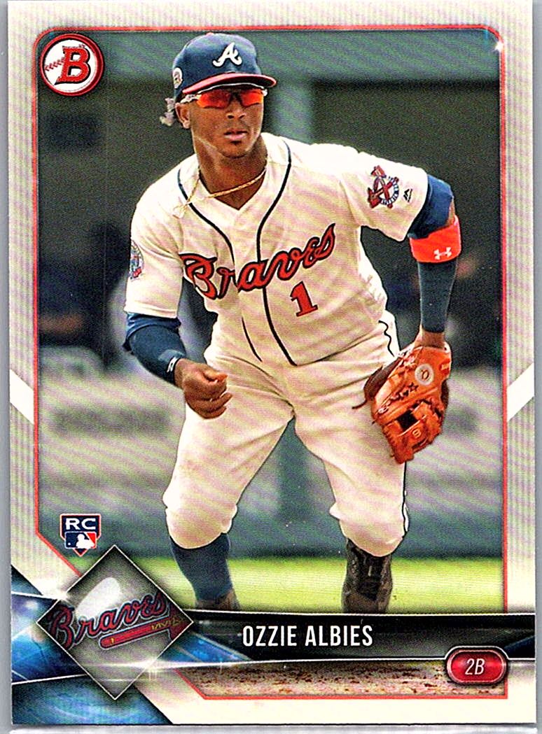2018 Bowman Ozzie Albies #62 RC front