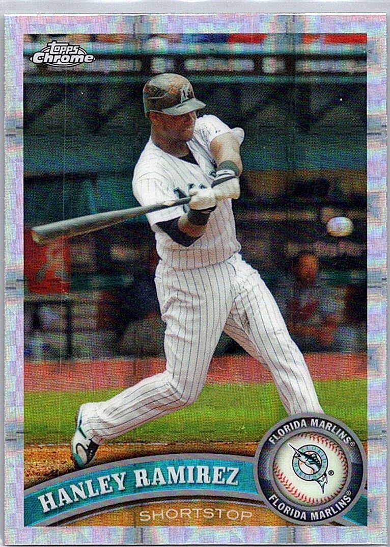 2011 Topps Chrome - X-Fractors Hanley Ramirez #10 front