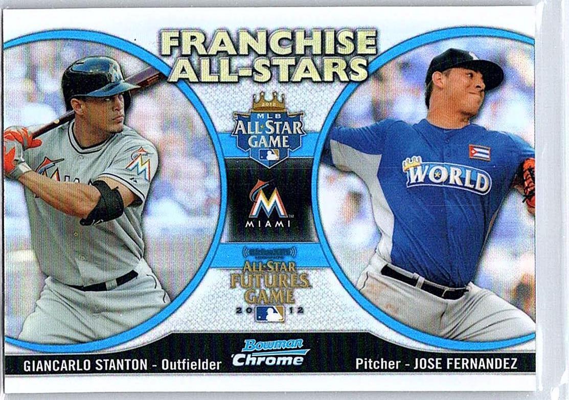 2012 Bowman Chrome - Franchise All-Stars Jose Fernandez / Giancarlo Stanton #FAS-SF front