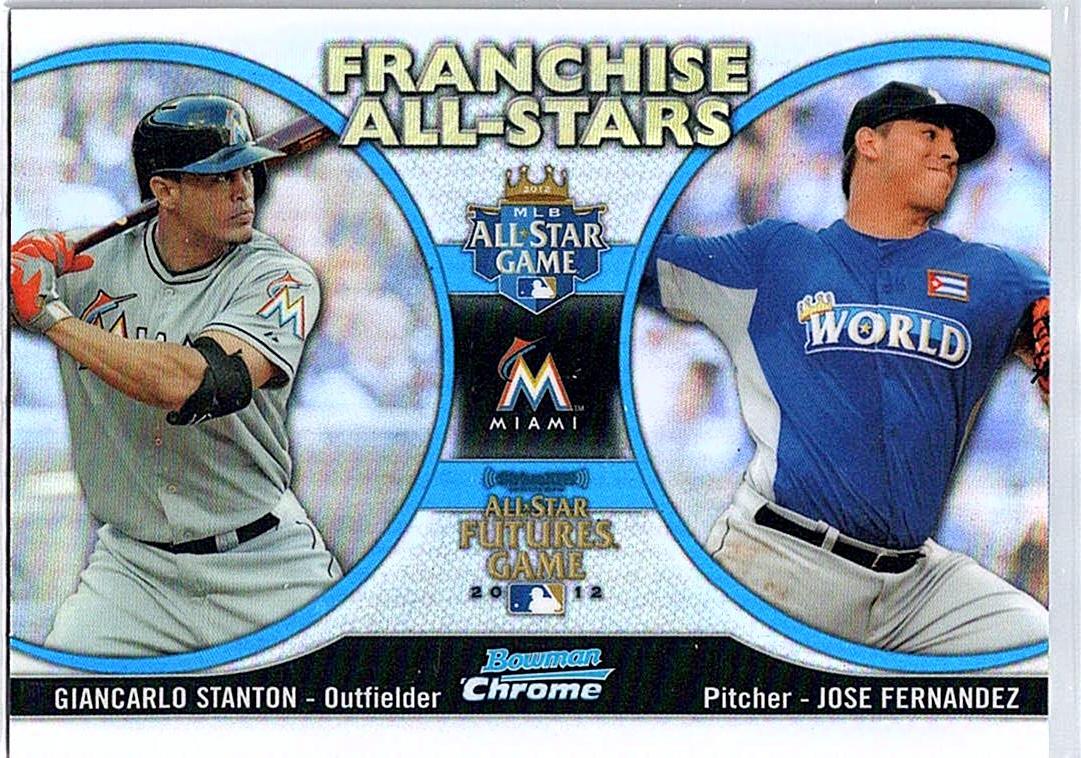 2012 Bowman Chrome - Franchise All-Stars Jose Fernandez / Giancarlo Stanton #FAS-SF front