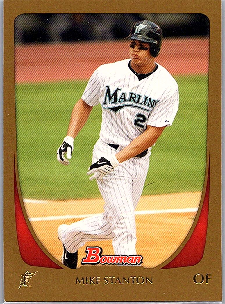 2011 Bowman - Gold Mike Stanton #78 front