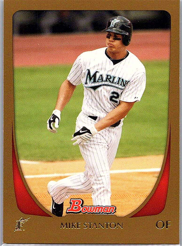 2011 Bowman - Gold Mike Stanton #78 front