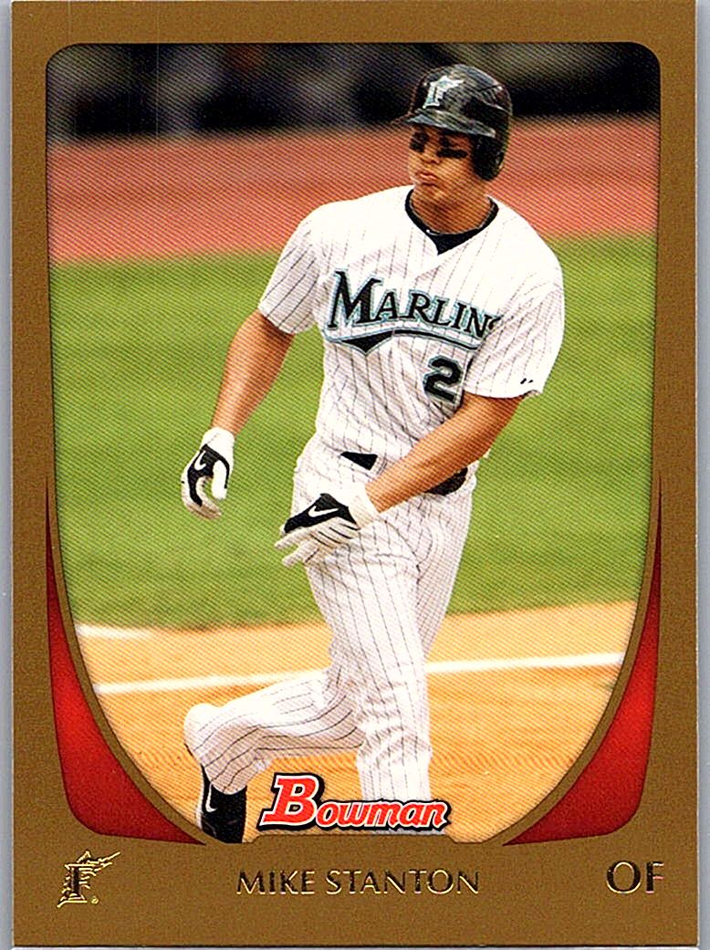2011 Bowman - Gold Mike Stanton #78 front