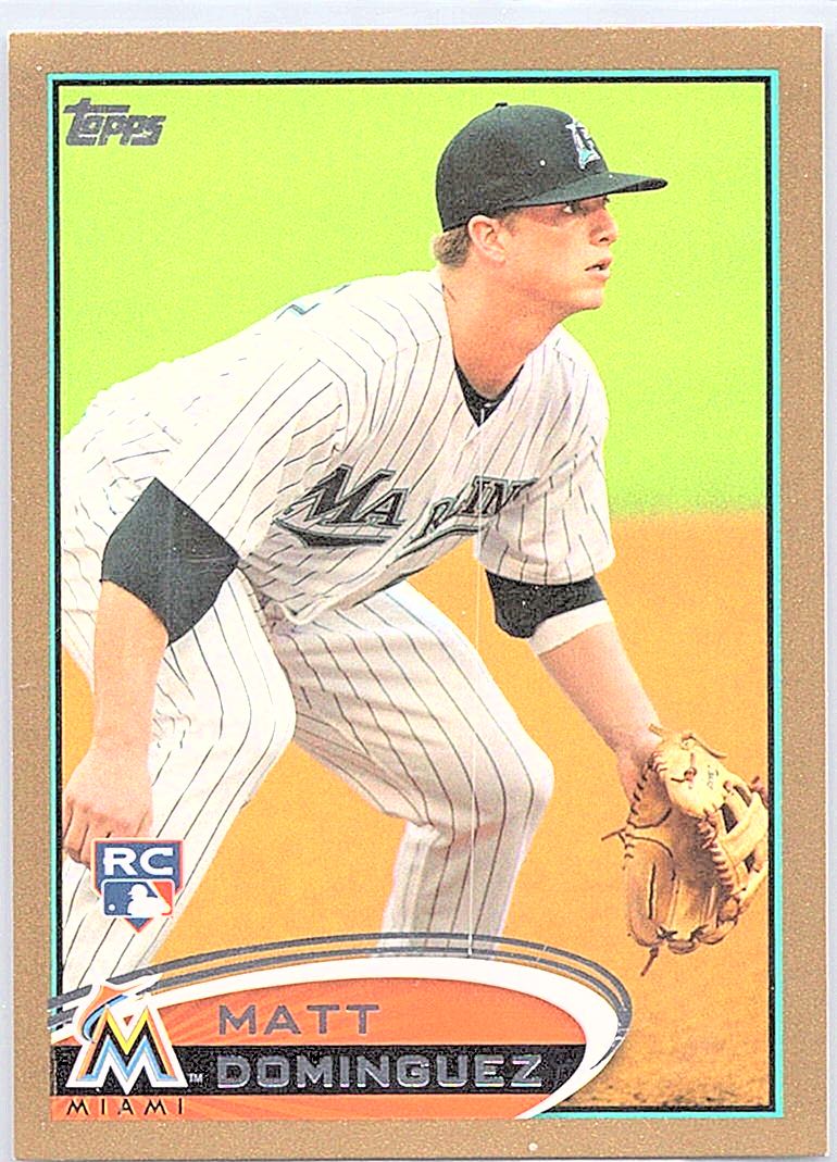 2012 Topps - Gold Matt Dominguez #198 SN2012 front