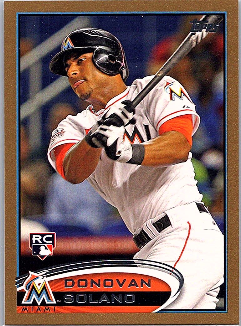 2012 Topps Update - Gold Donovan Solano #US185 RC, SN2012 front