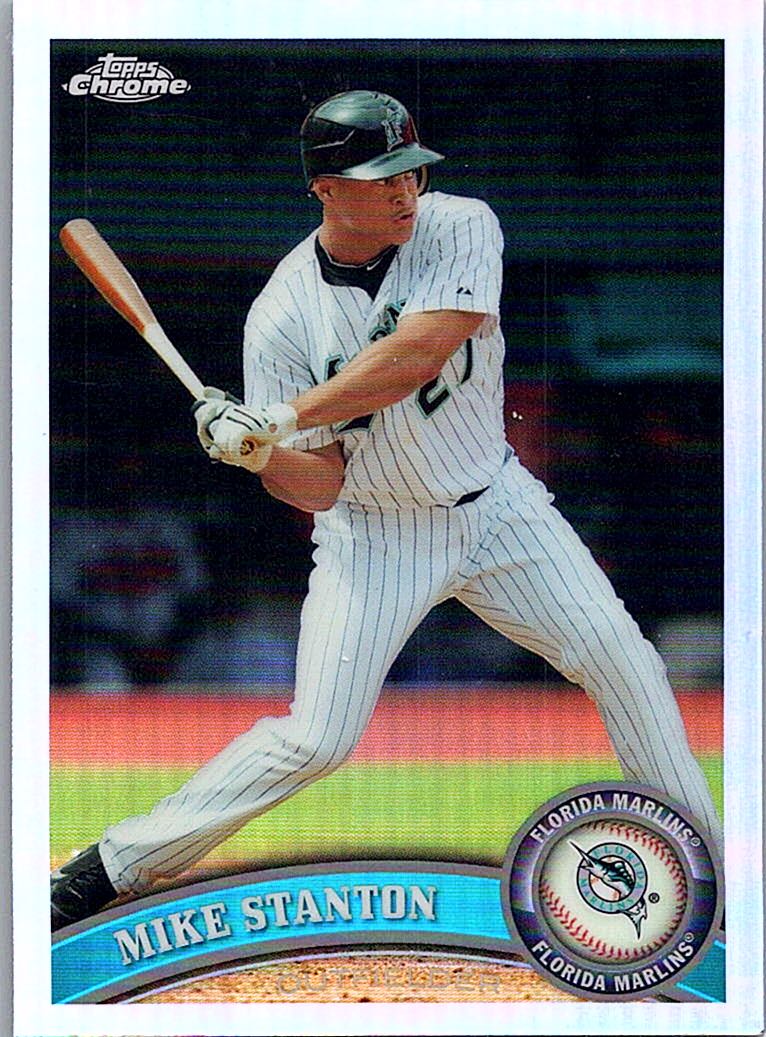 2011 Topps Chrome - Refractors Mike Stanton #85 front