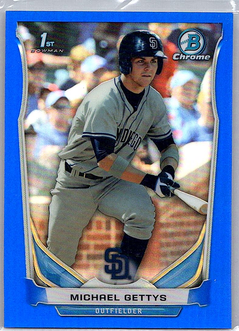 2014 Bowman Draft - Chrome Blue Refractors Michael Gettys #CDP49 SN399 front