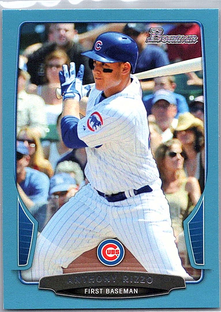 2013 Bowman - Blue Anthony Rizzo #177 SN500 front