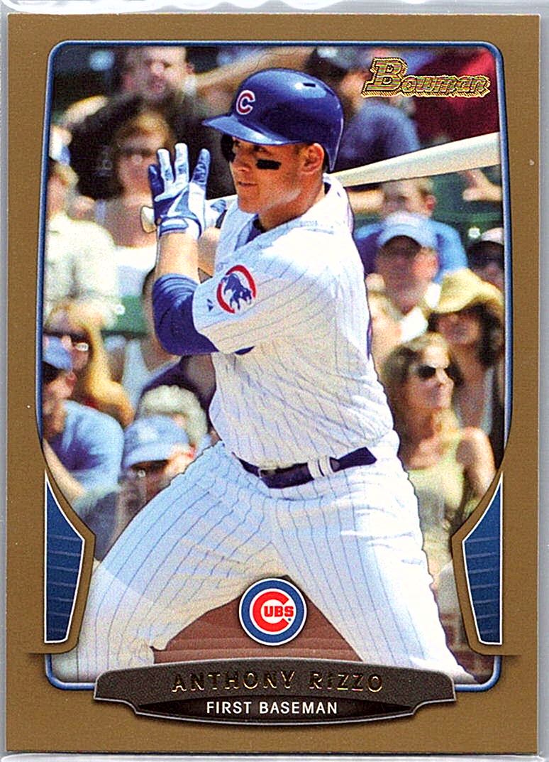 2013 Bowman - Gold Anthony Rizzo #177 front