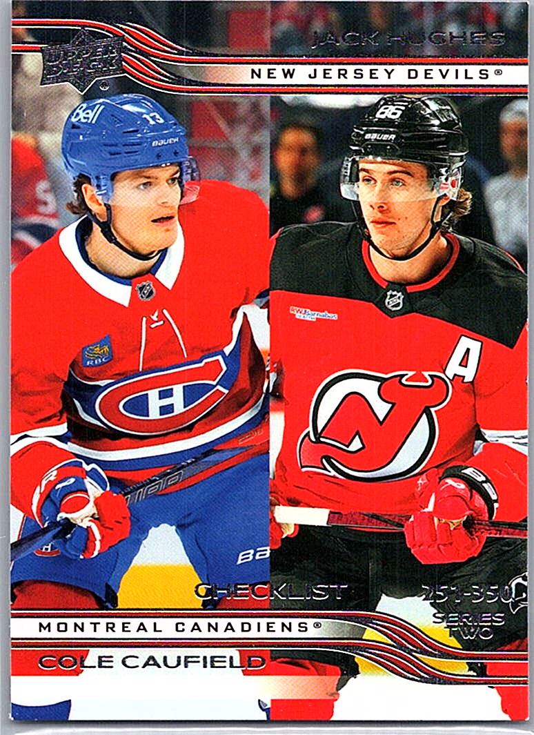 2025-26 Upper Deck Jack Hughes / Cole Caufield #449 front