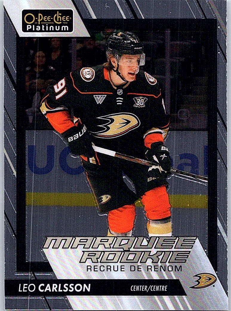 2023-24 O-Pee-Chee Platinum Leo Carlsson #293 RC front