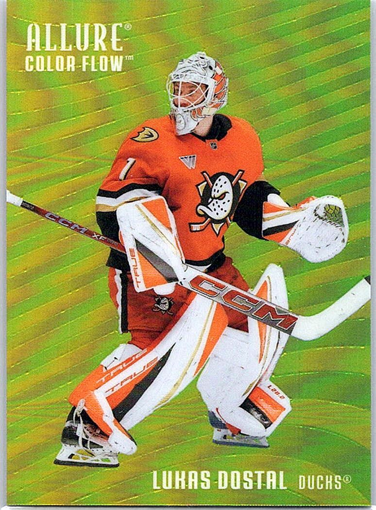 2025-26 Upper Deck Allure - Color Flow Yellow-Green Lukas Dostal #CF-13 front