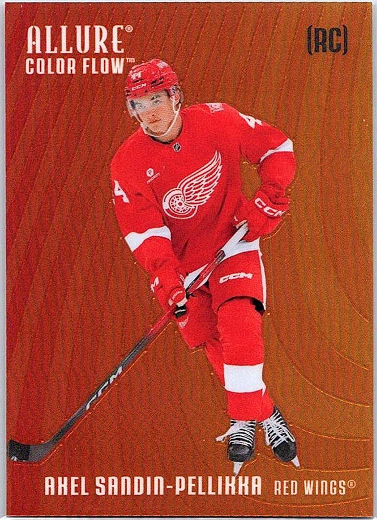 2025-26 Upper Deck Allure - Color Flow Red-Orange Axel Sandin-Pellikka #CF-AS front
