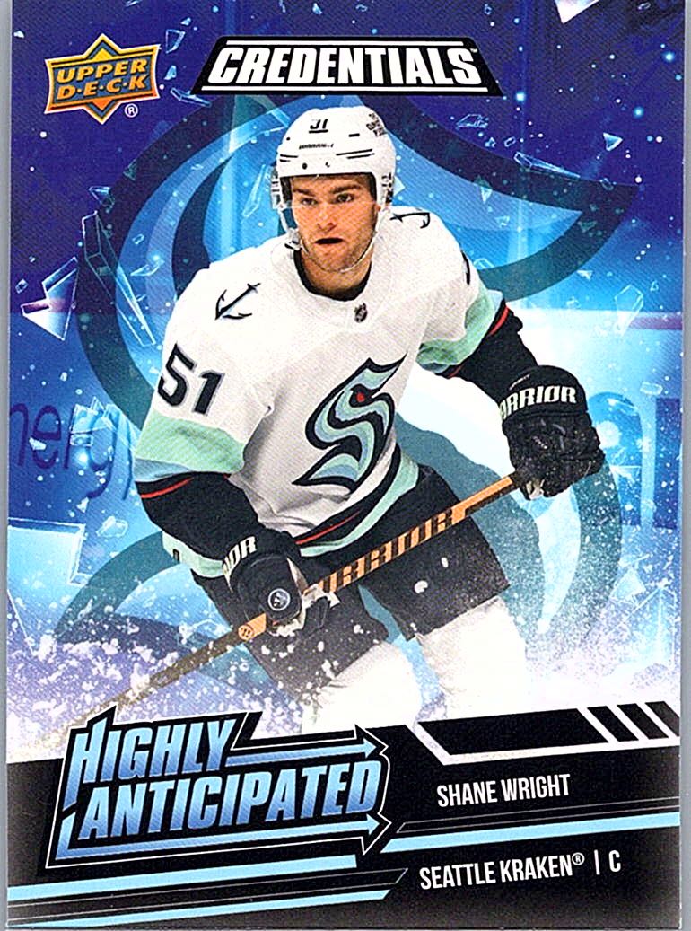 2022-23 Upper Deck Credentials - Highly Anticipated Shane Wright #HA-13 front