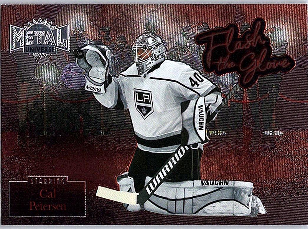 2022-23 SkyBox Metal Universe - Flash the Glove Cal Petersen #FL-35 front
