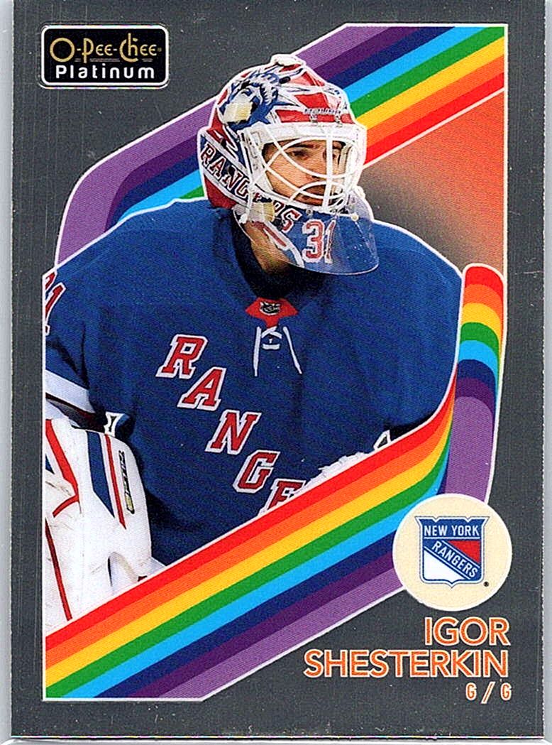 2023-24 O-Pee-Chee Platinum - Retro Rainbow Igor Shesterkin #R-13 front